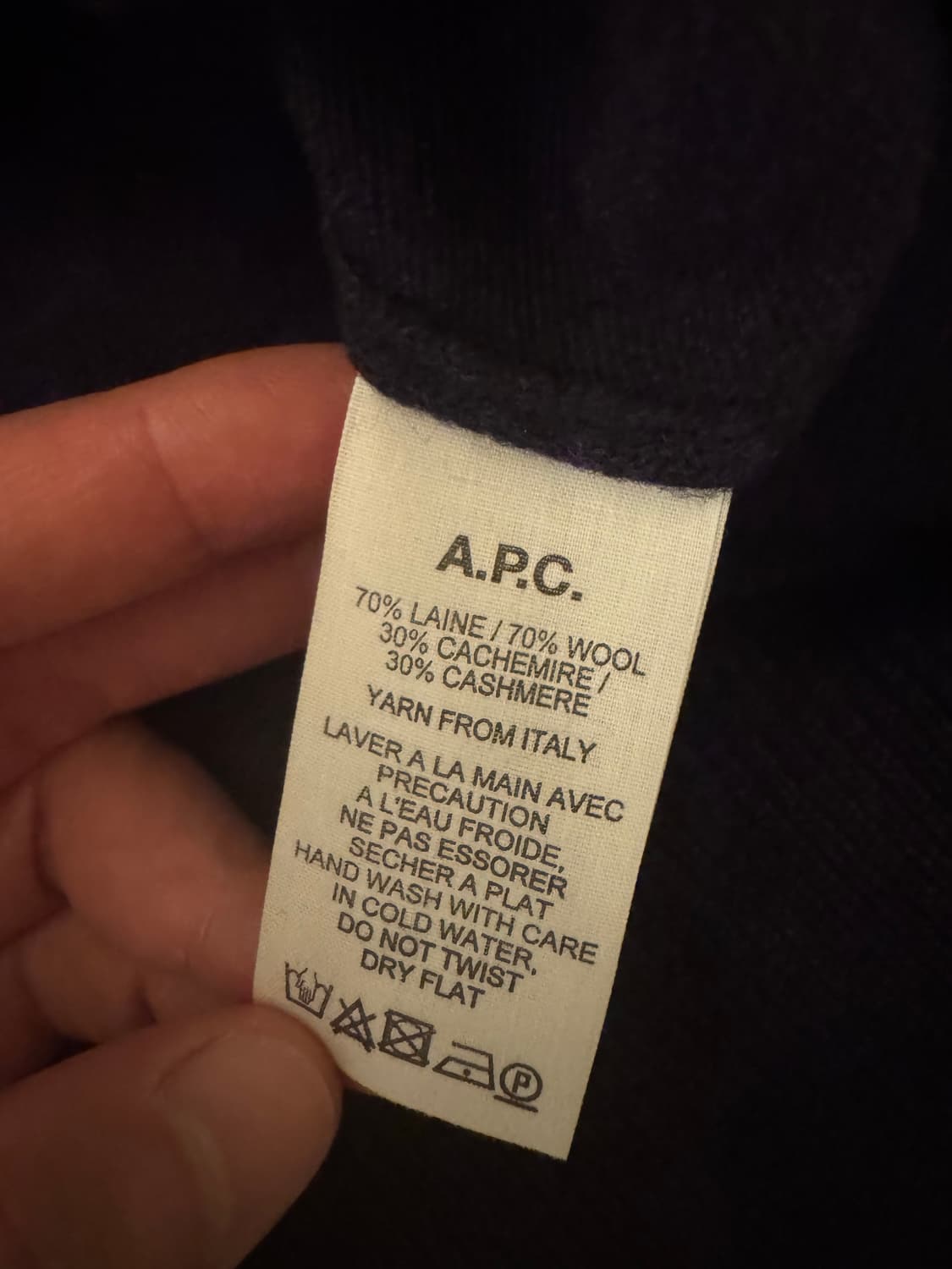A.P.C 아페쎄 캐시미어니트 L 상품이미지2