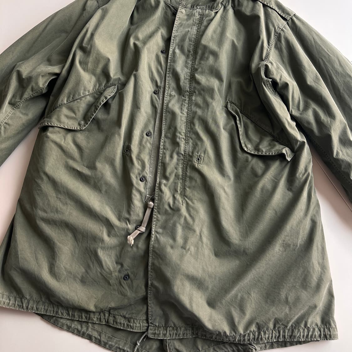 50s 미군 M-51 피쉬테일 파카 쉘+울파일 라이너 M 크라운지퍼 상품이미지2