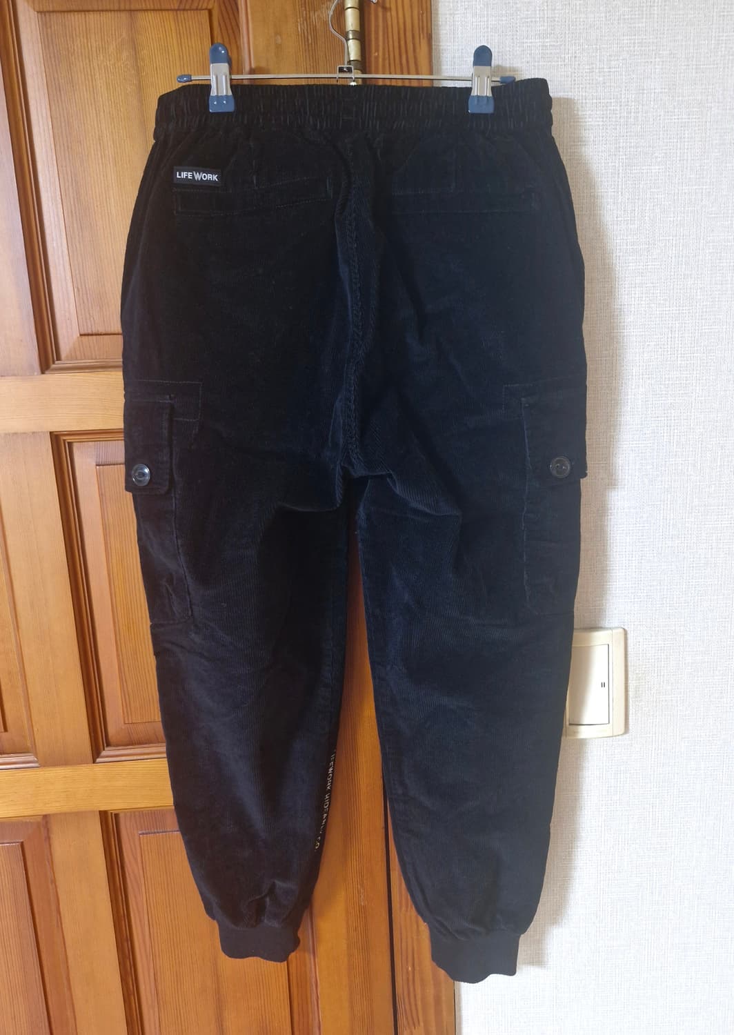 라이프워크 코듀로이 카고 조거팬츠 블랙 S 상품이미지2