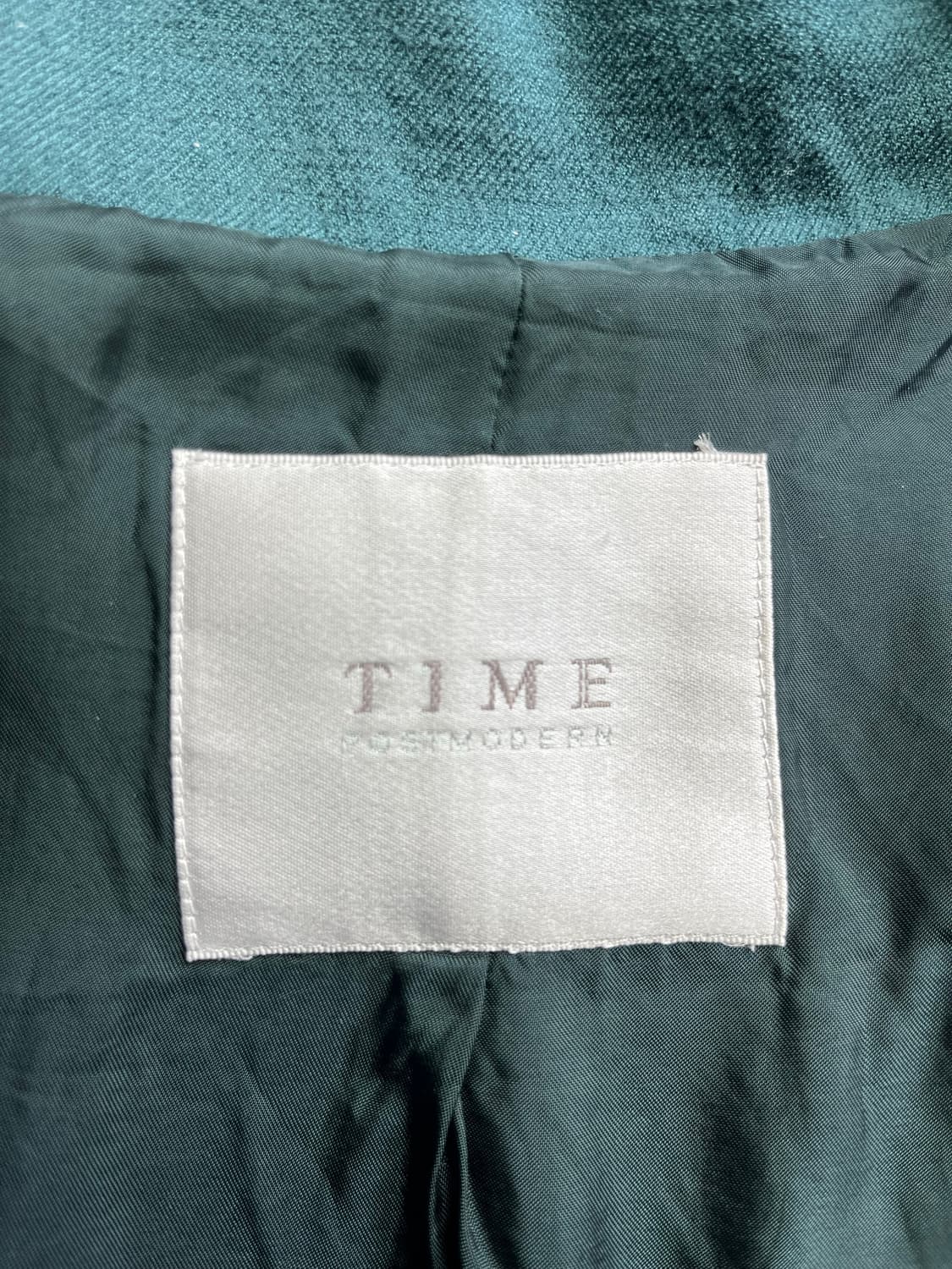 타임옴므 피콕그린 세미오버핏 롱코트 100사이즈 상품이미지6