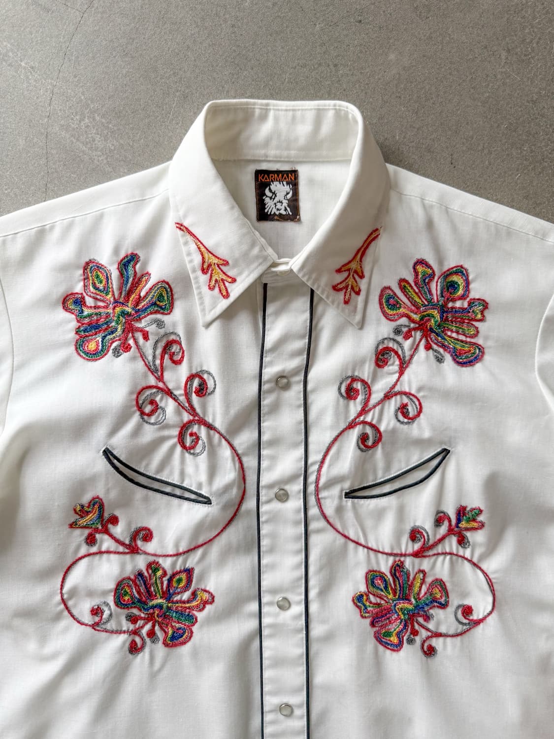 80s Karman Embroidered Western Shirt 상품이미지2