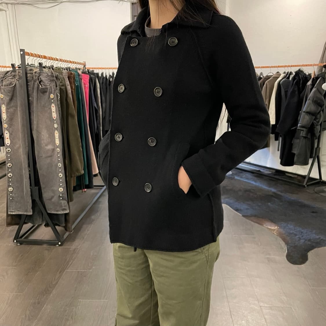 요지야마모토 더블 가디건 상품이미지4