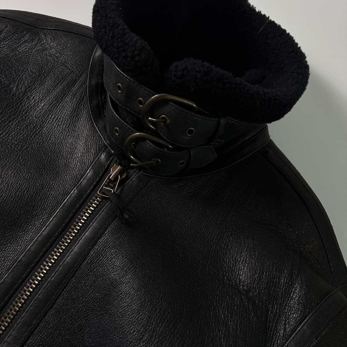 Stussy  스투시 B-3 블랙 램스킨 레더 무스탕  상품이미지4