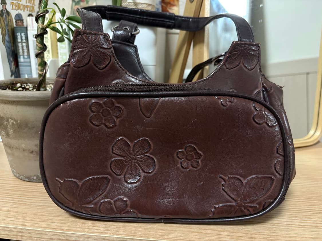 y2k 꽃 나비 지갑 빈티지 버클 레더 미니숄더백 상품이미지2