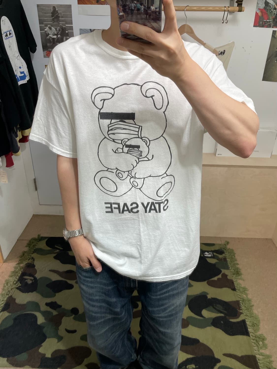 언더커버 stay safe 티셔츠 (L) 상품이미지1