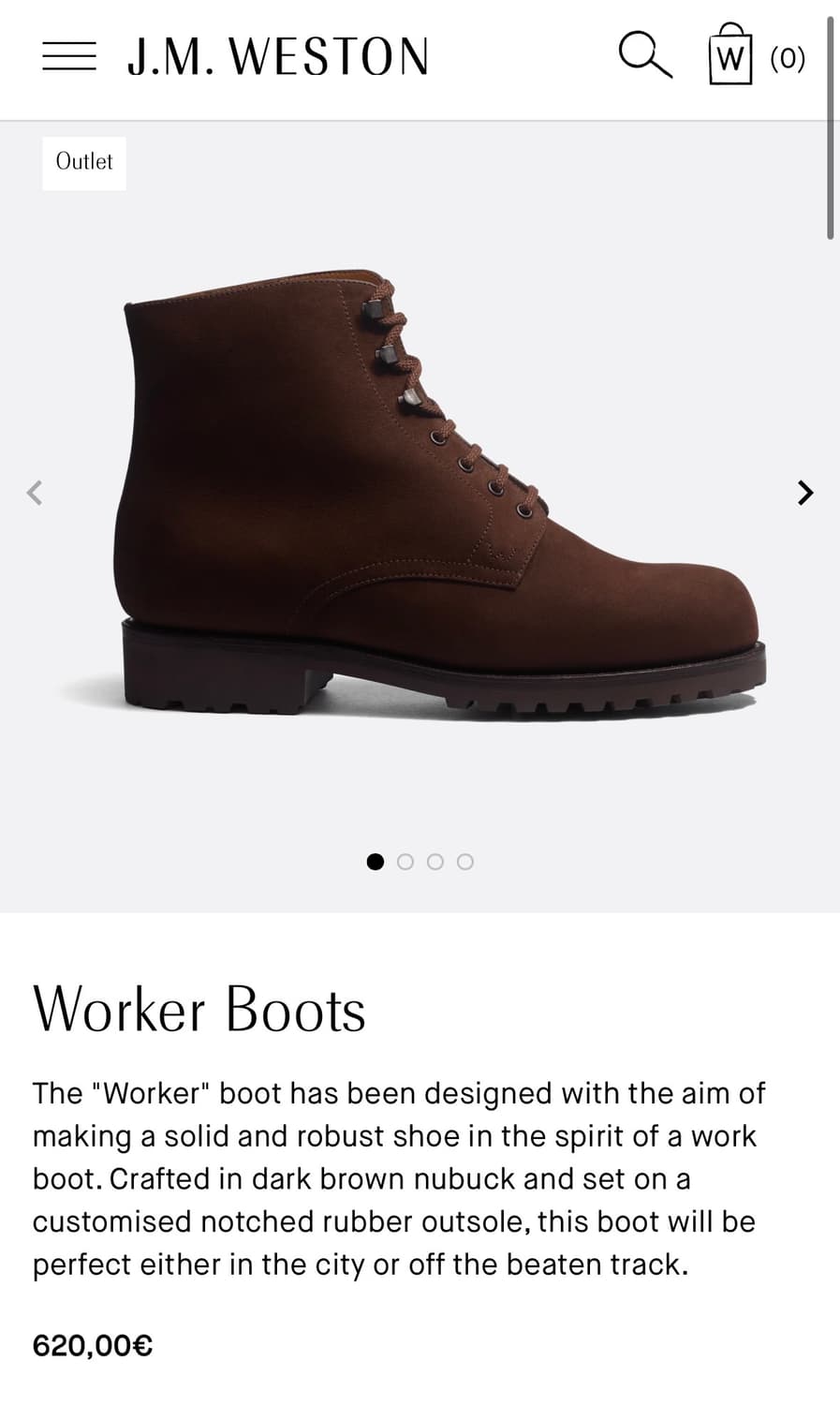[9D]JM Weston Nubuck Worker boots 다크브라운 상품이미지6