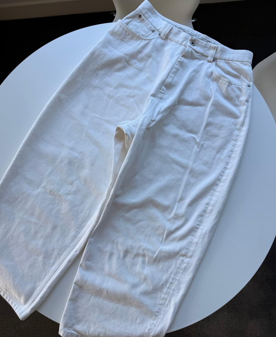 STU 와이드 코튼 팬츠 크림 상품이미지6