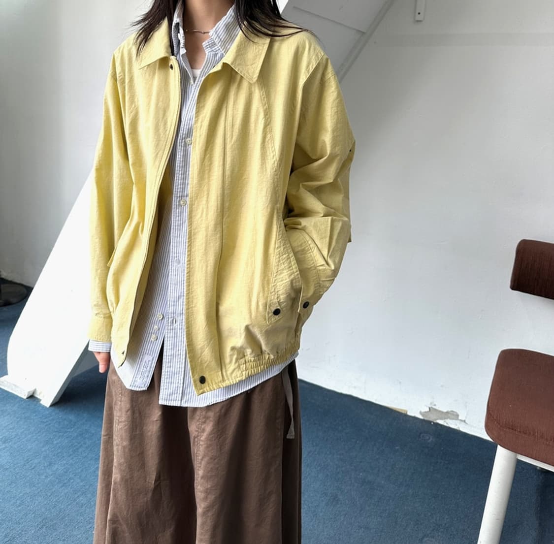 Nylon blended swing top parka 상품이미지10