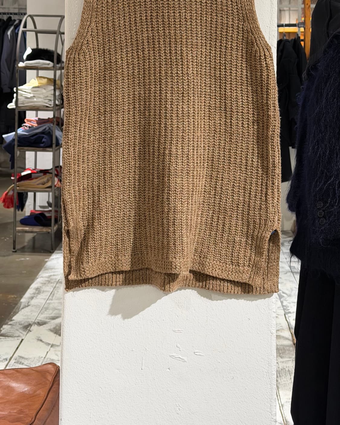 랄프로렌 브라운 롱 스웨터 베스트 상품이미지5