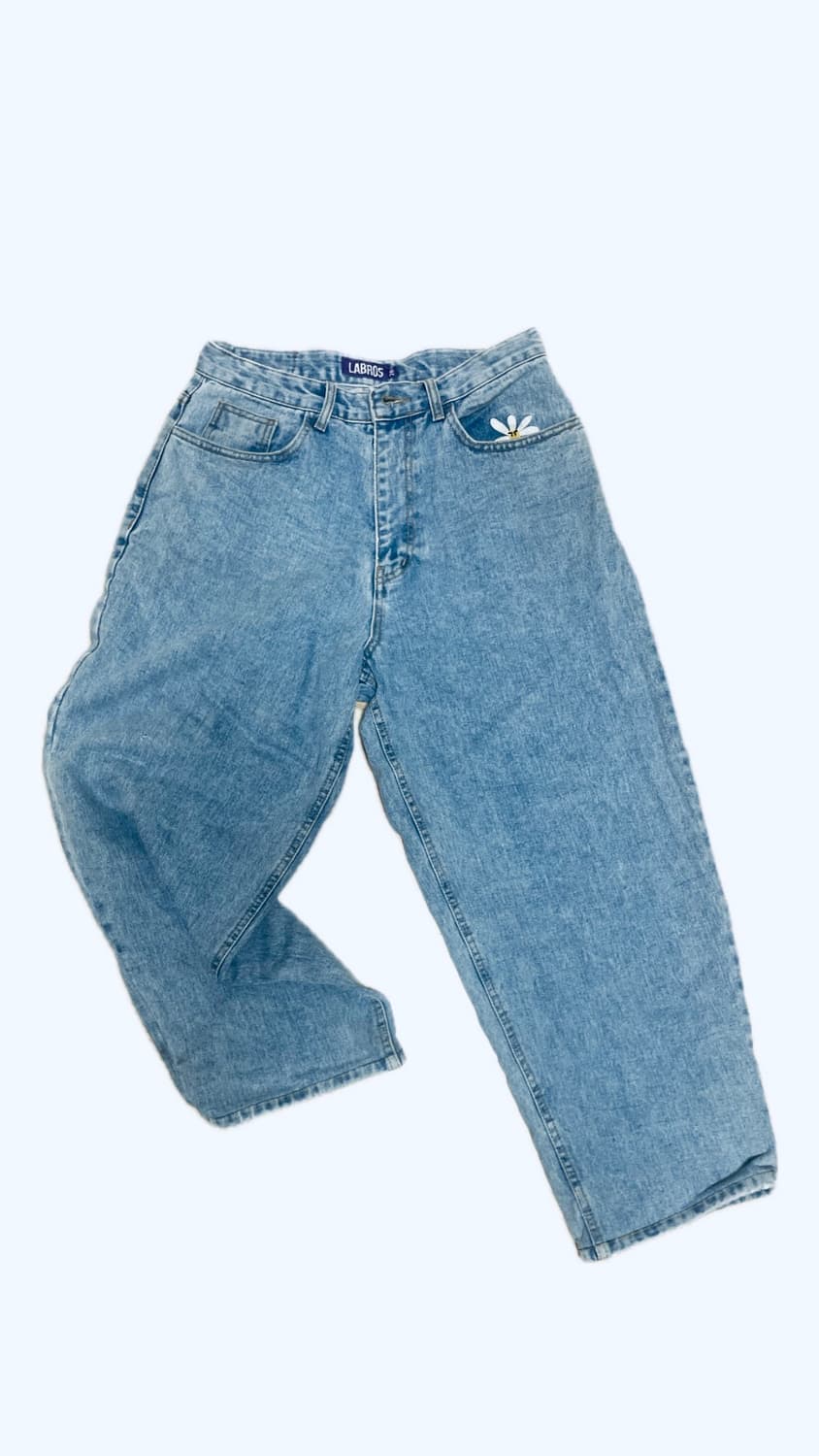 라브로스 바지 S Smart Daisy Baggy Jeans(연청) 상품이미지2