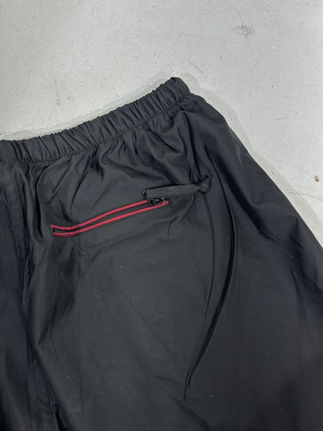 갭 와이드 블랙 버건디 사이드 라인 트랙 팬츠 L 상품이미지6