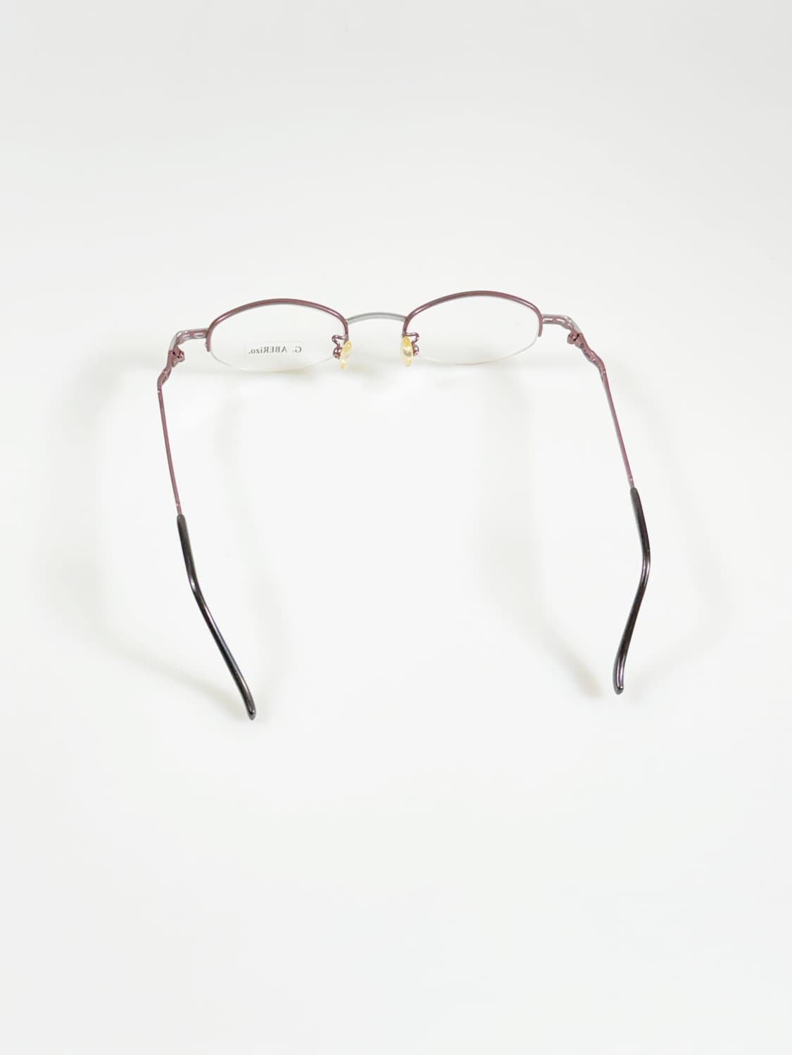 G.ABERizo 투톤 메탈 슬림 오벌 반무테 빈티지 안경 상품이미지5