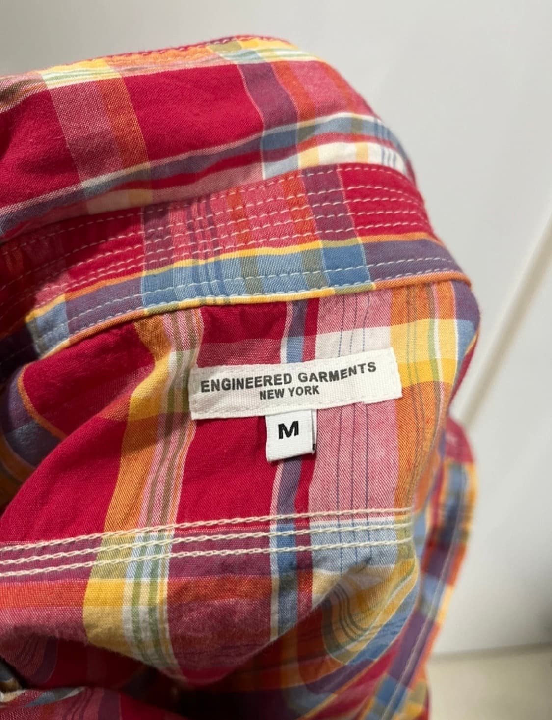 엔지니어드가먼츠 마드라스 체크 워크 셔츠 M 상품이미지5