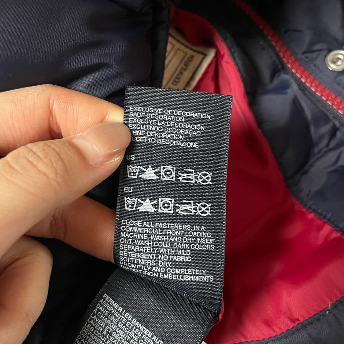 타미힐피거 키즈 미니로고 네이비 패딩 조끼 3T 상품이미지7