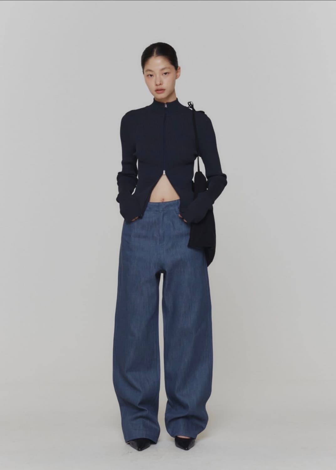 아모멘토 인디고 데님 블루 0size (뉴진스 착용) 상품이미지1