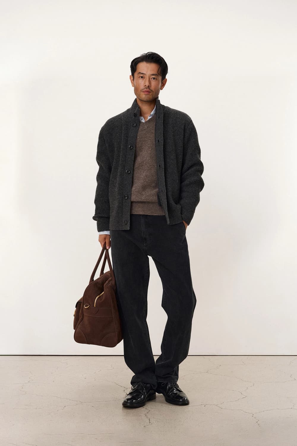 포터리 셔틀랜드 울 하이넥 가디건 (2) 상품이미지2