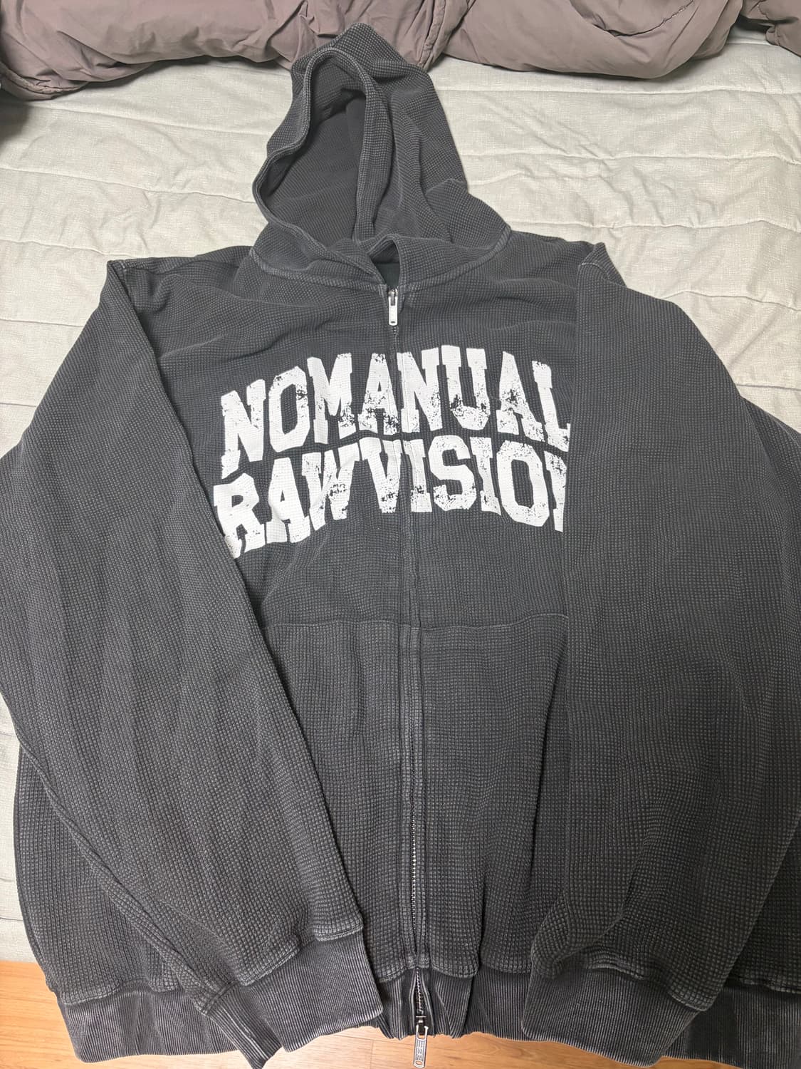노매뉴얼 RAWVISION 후드집업 블랙 상품이미지1