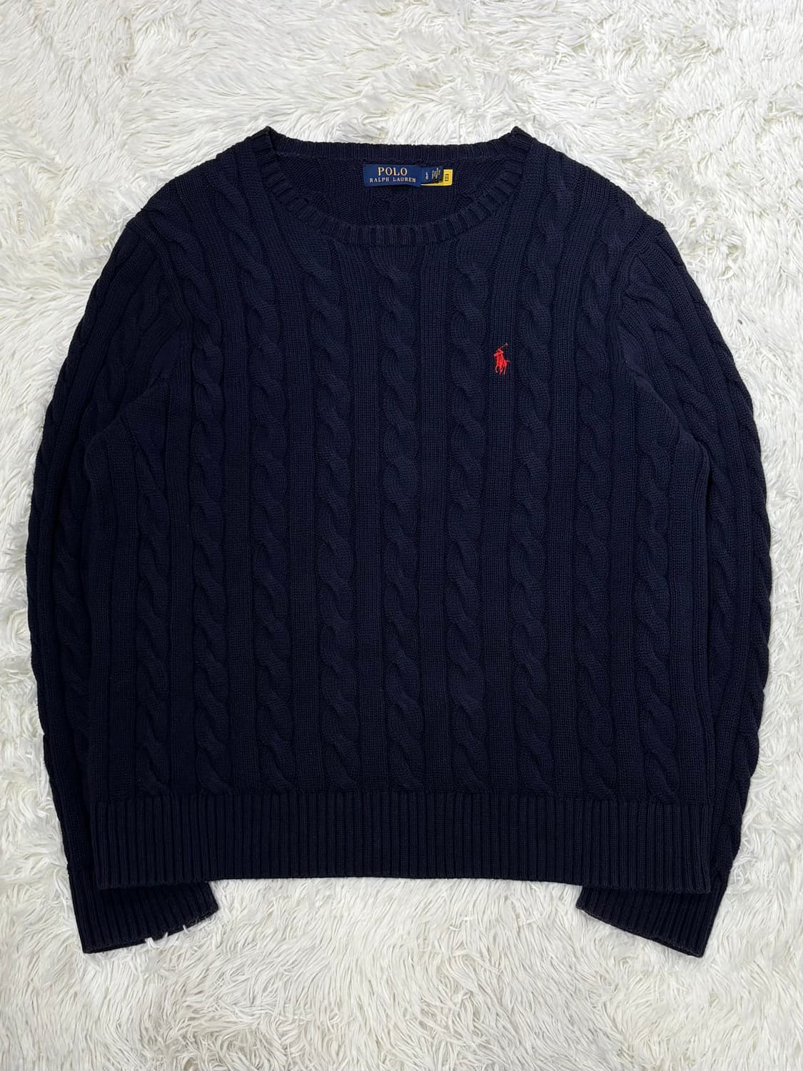 폴로랄프로렌 qr 레드포니 네이비 케이블 니트 상품이미지3