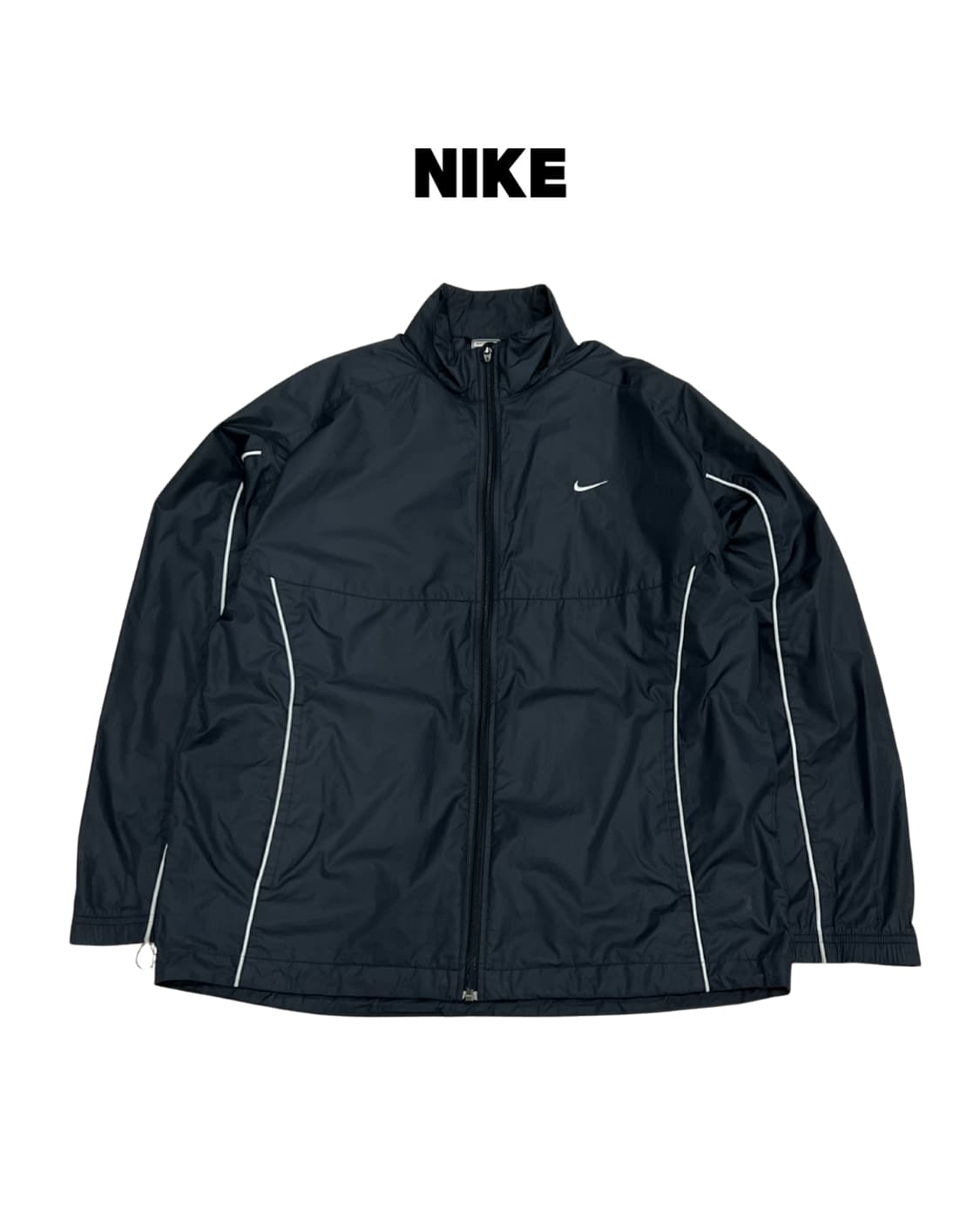 (XL) 나이키 올드스쿨 우븐 파이핑 바람막이 블랙 상품이미지1
