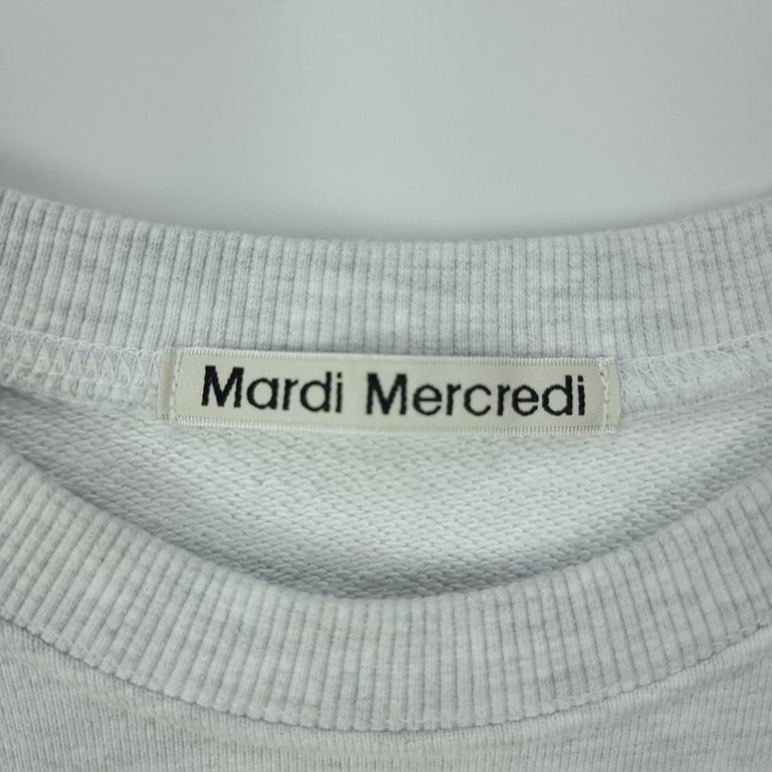 [마르디메크르디] 로고 자수 오버핏 맨투맨 그레이 M19208 상품이미지7