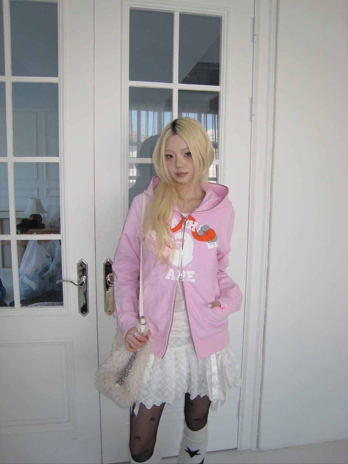 베이프 x 카우스 딸기 핑크 컬리지 후집 상품이미지2