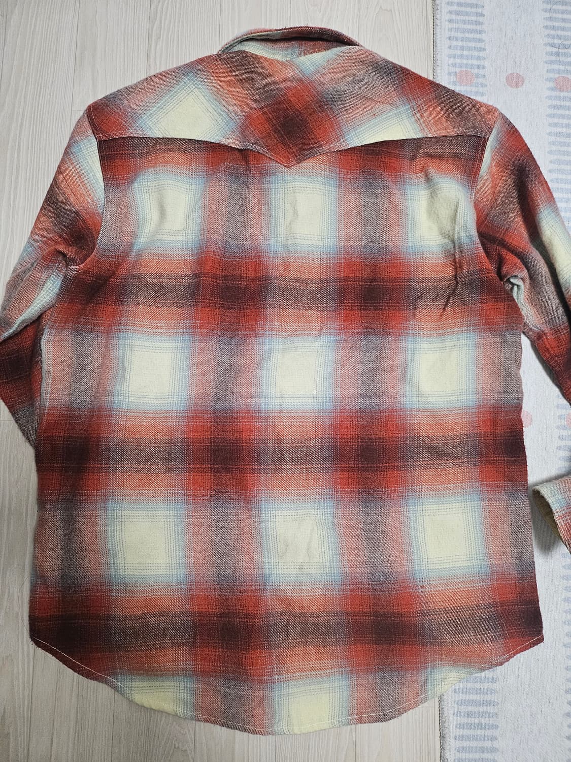 90년대 버드와이저 웨스턴 체크 셔츠 상품이미지5