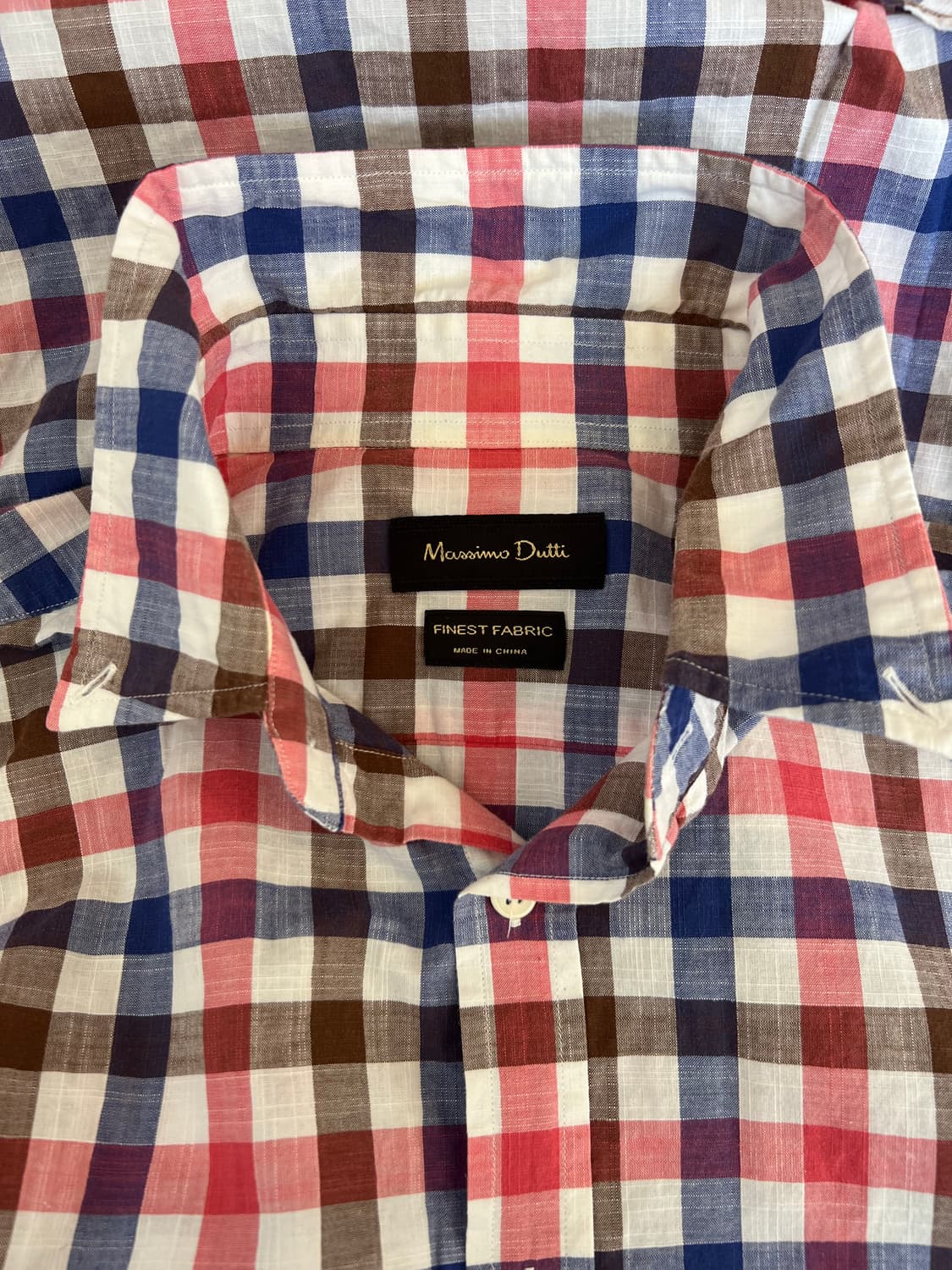 마시모뚜띠 남성 네이비핑크 코튼긴팔셔츠 상품이미지5