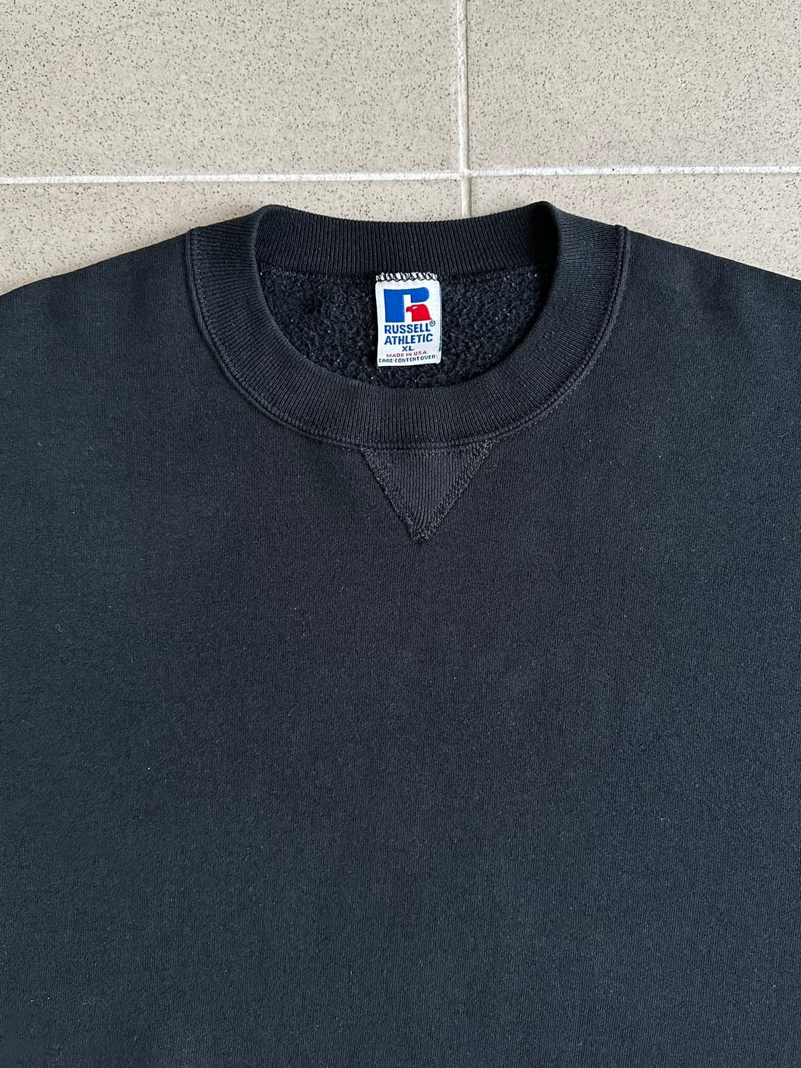 90s 빈티지 러셀 스웻셔츠 블랙 XL USA 상품이미지4