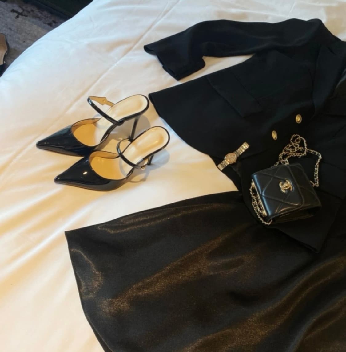 더마농 블랙 페이던트 뮬 하이힐 245size 상품이미지9