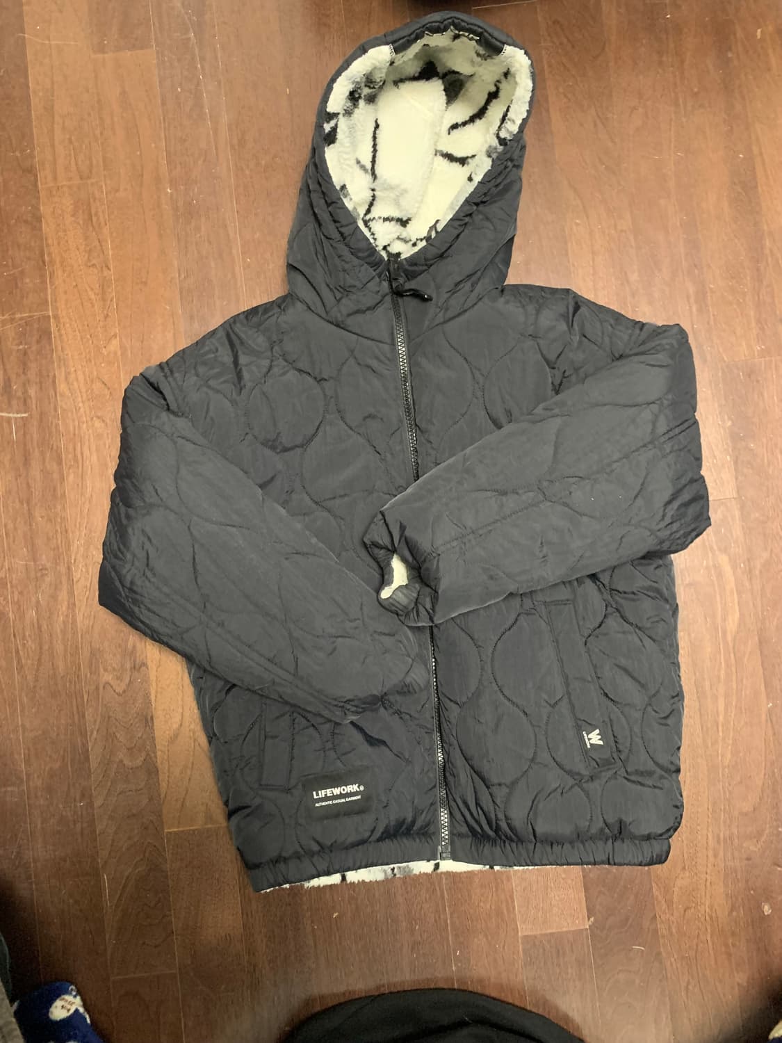 라이프워크 뽀글이 양면 리버시블 자켓 상품이미지3