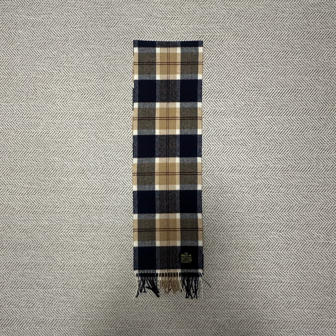 VINTAGE scotland made wool 100% muffler 상품이미지1