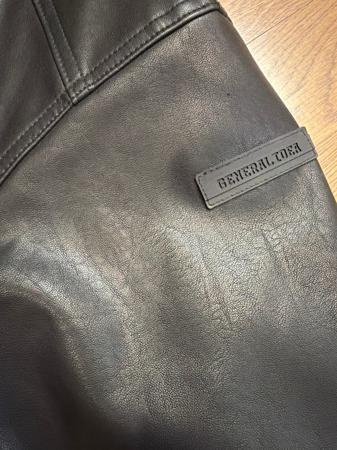 제네럴 아이디어 레더 봄버자켓 상품이미지6