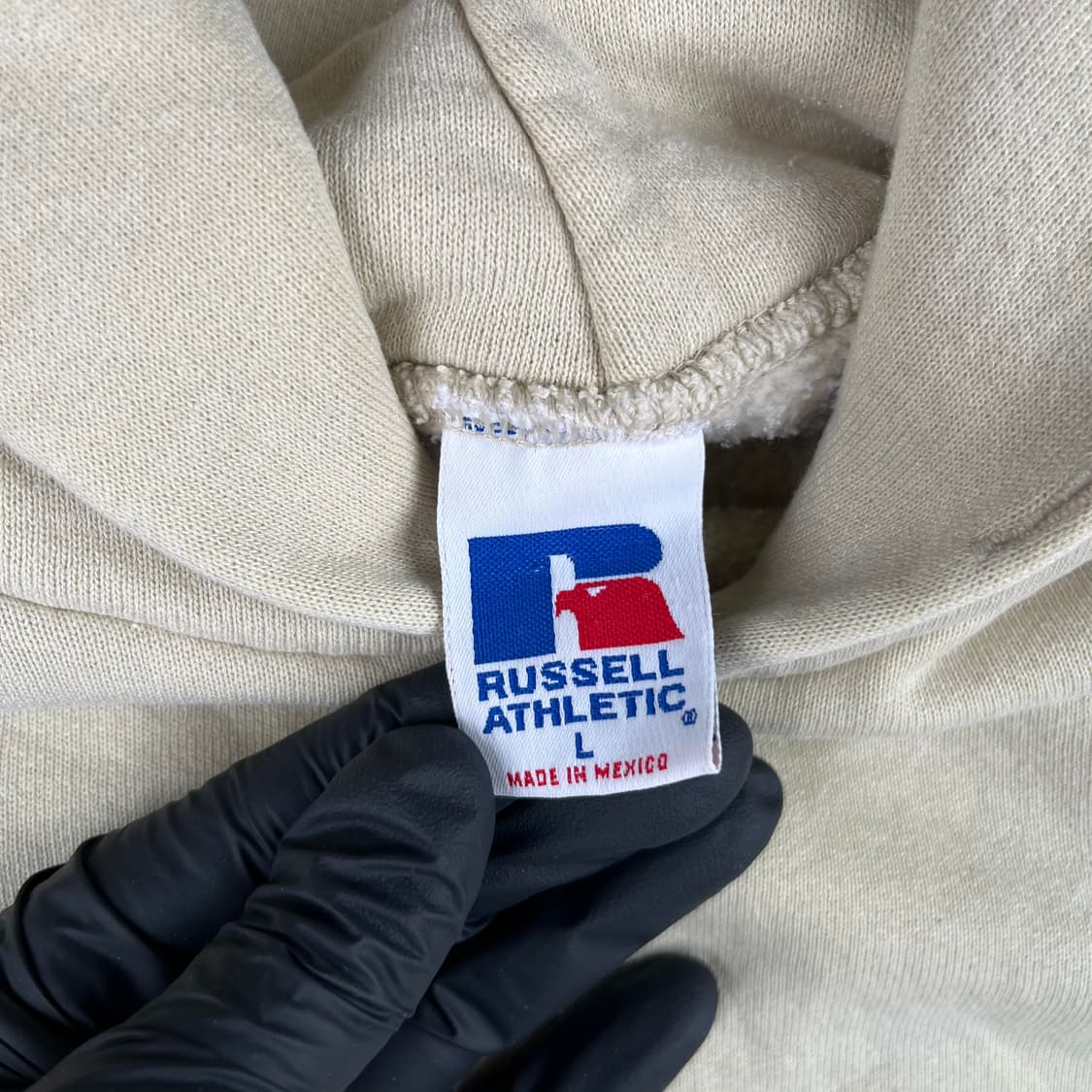 빈티지 러셀 애슬래틱 크림베이지 후드 상품이미지4
