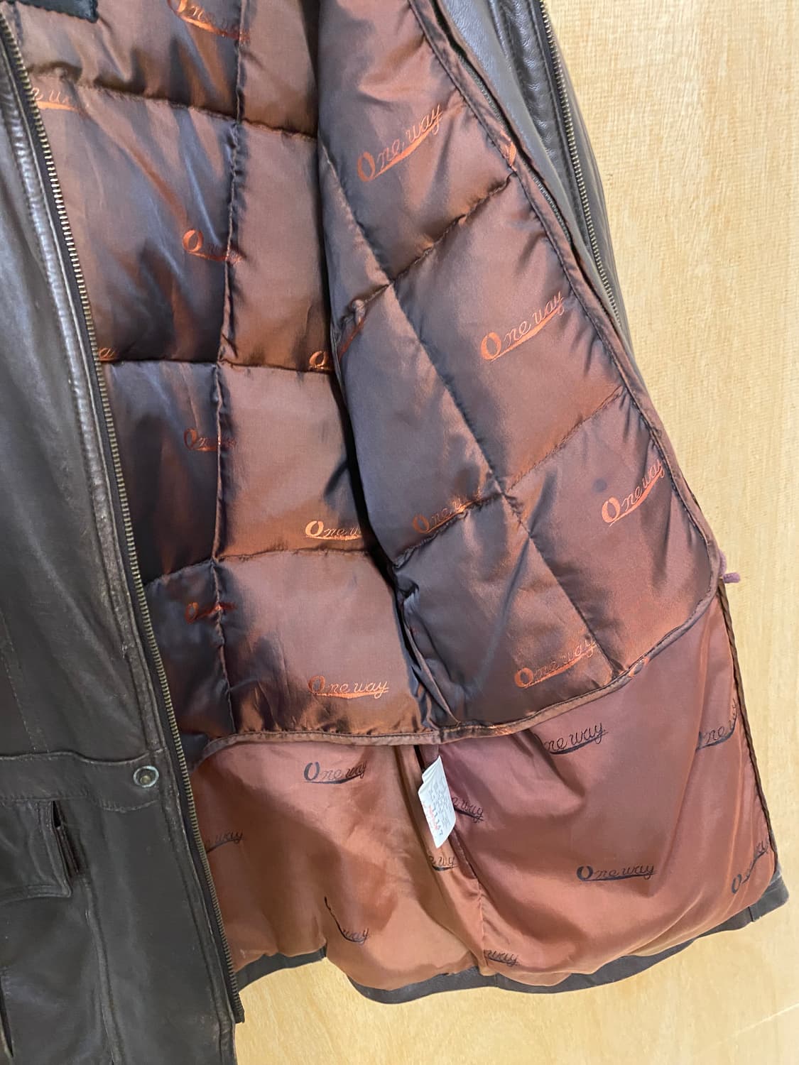 VTG leather padding coat 빈티지 레더 패딩 코트 상품이미지7