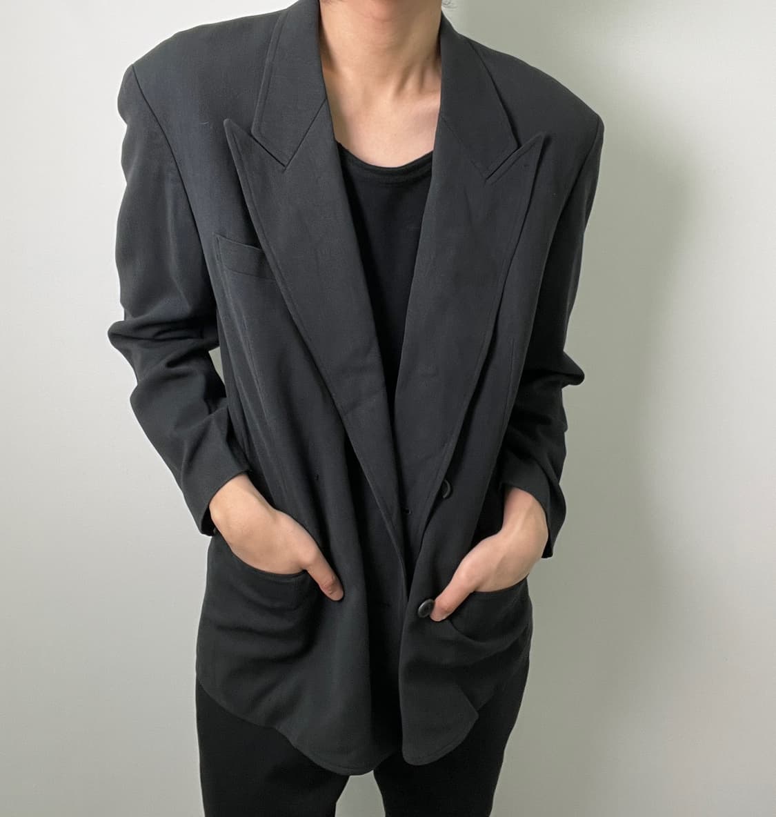 90's 요지야마모토 빈티지 더블 브레스티드 블레이저  상품이미지1