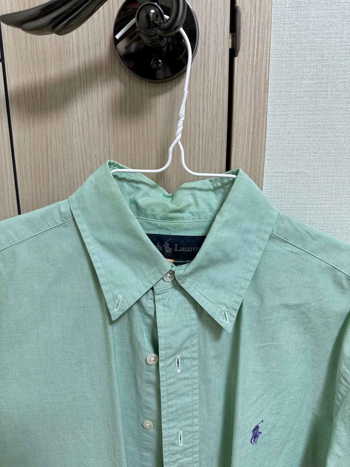 polo 빈티지 폴로 긴팔 셔츠 클래식핏 그린 민트 상품이미지5