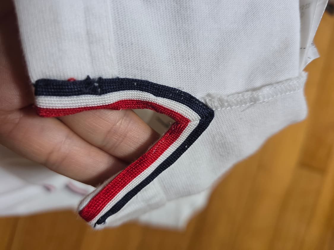 톰브라운 남성 화이트 반팔 카라티 상품이미지9