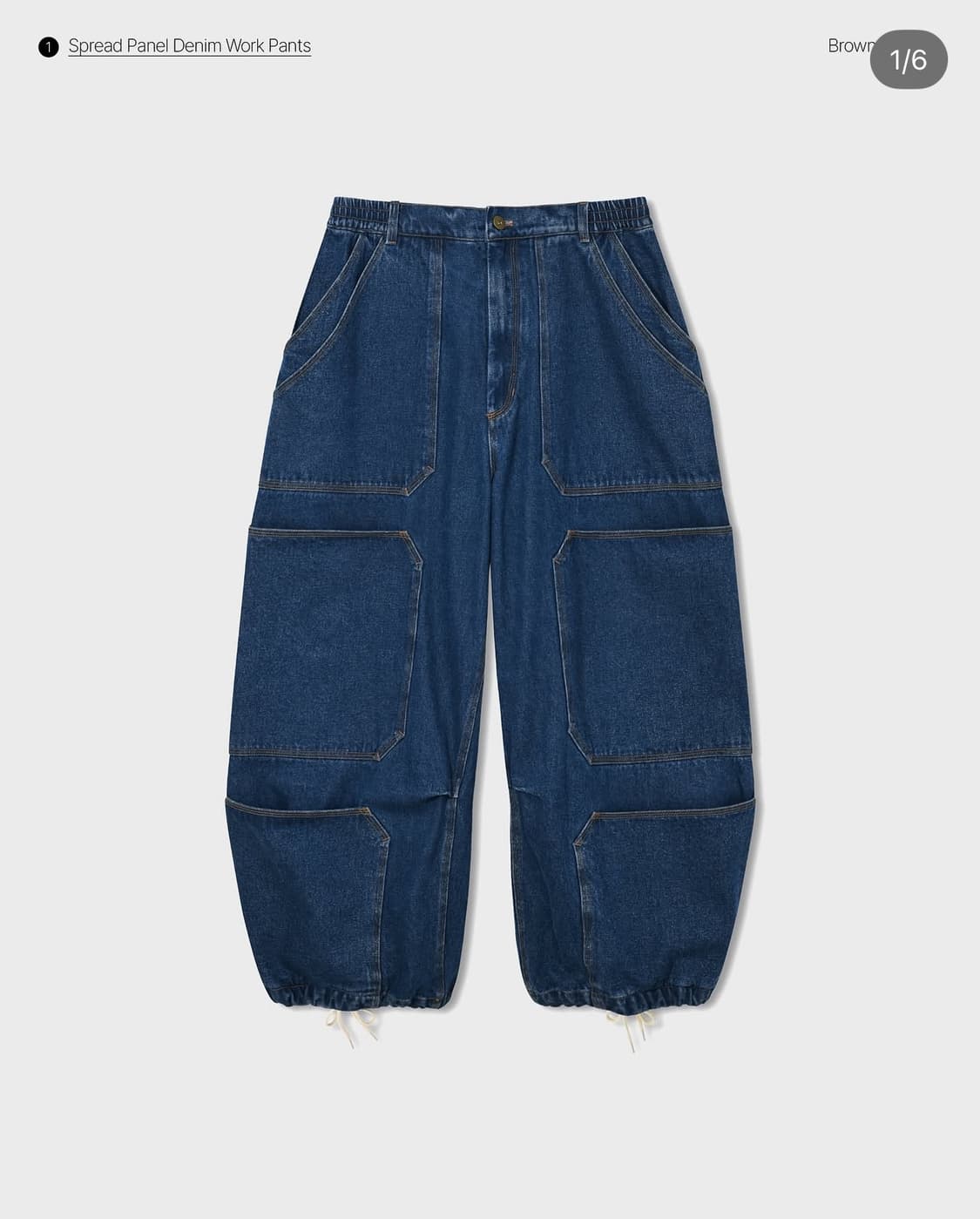 앵글런 Anglan 스프레드 패널 데님 워크 팬츠 상품이미지1