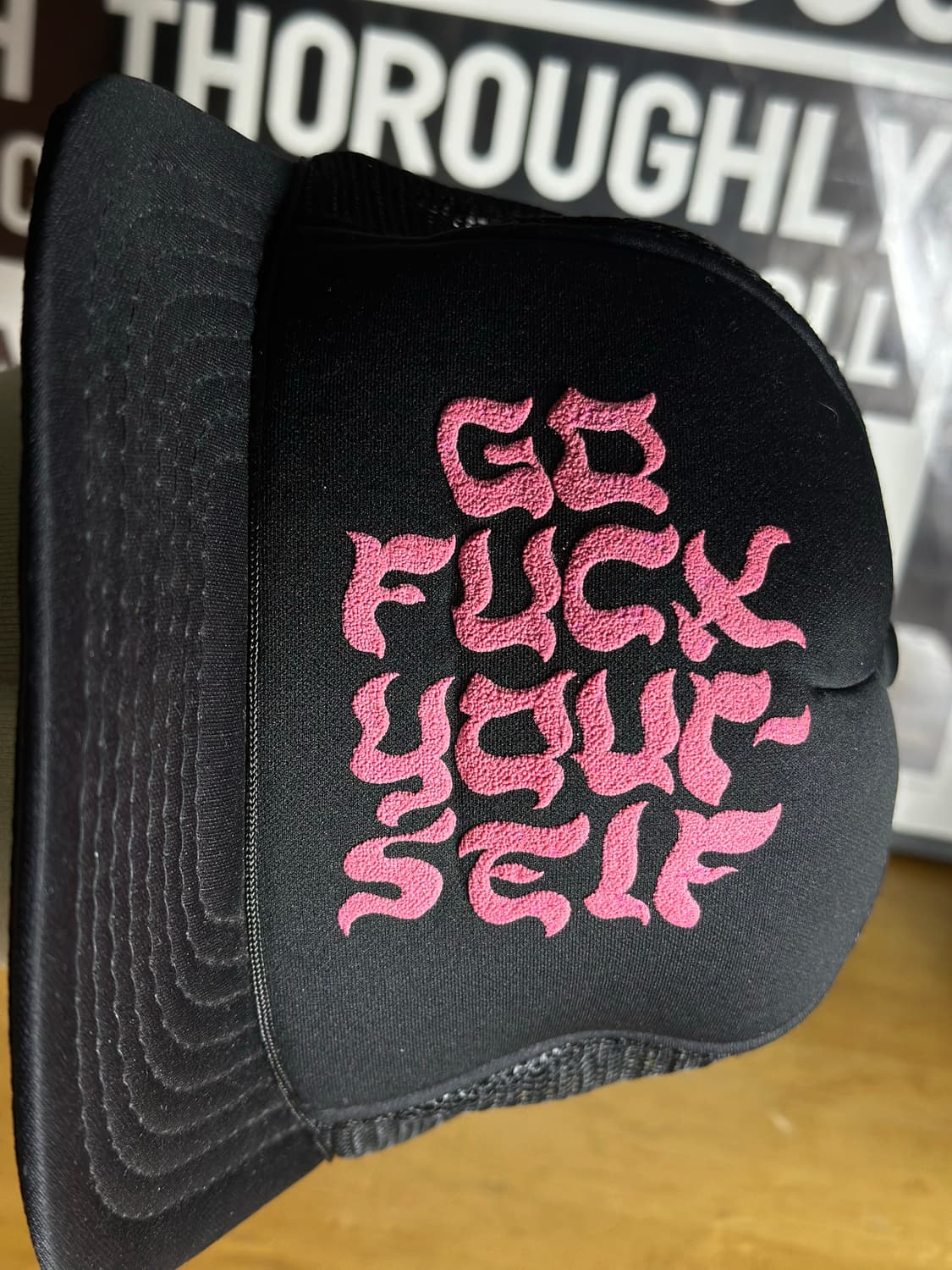 빈티지 go fuck your self 트러커캡 모자 상품이미지2