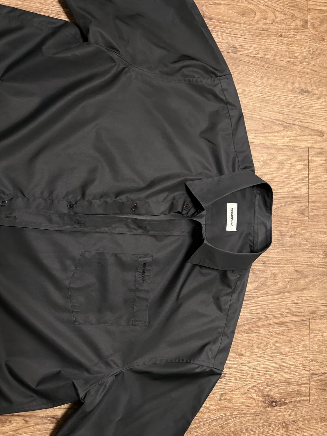 구민성 나일론 반팔 셔츠 블랙 L 상품이미지4