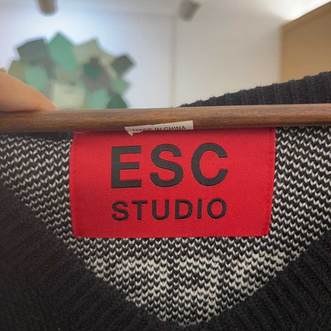 ESC스튜디오 스트릿 힙합 레터링 니트 조끼 베스트 105 C07960 상품이미지5