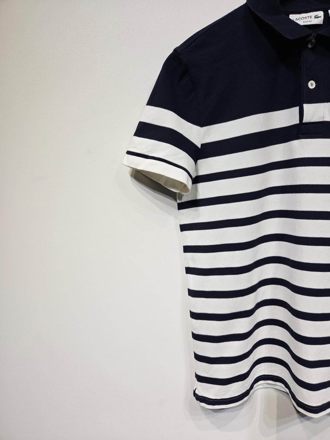 라코스테 슬림핏 스트라이프 반팔 카라티 상품이미지4
