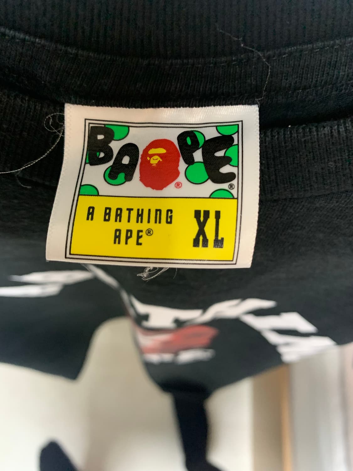 베이프 레드 카모 반팔 티셔츠 블랙 상품이미지4