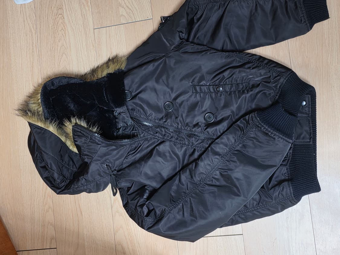 지오다노 N2B 봄버 자켓패딩 블랙 상품이미지1