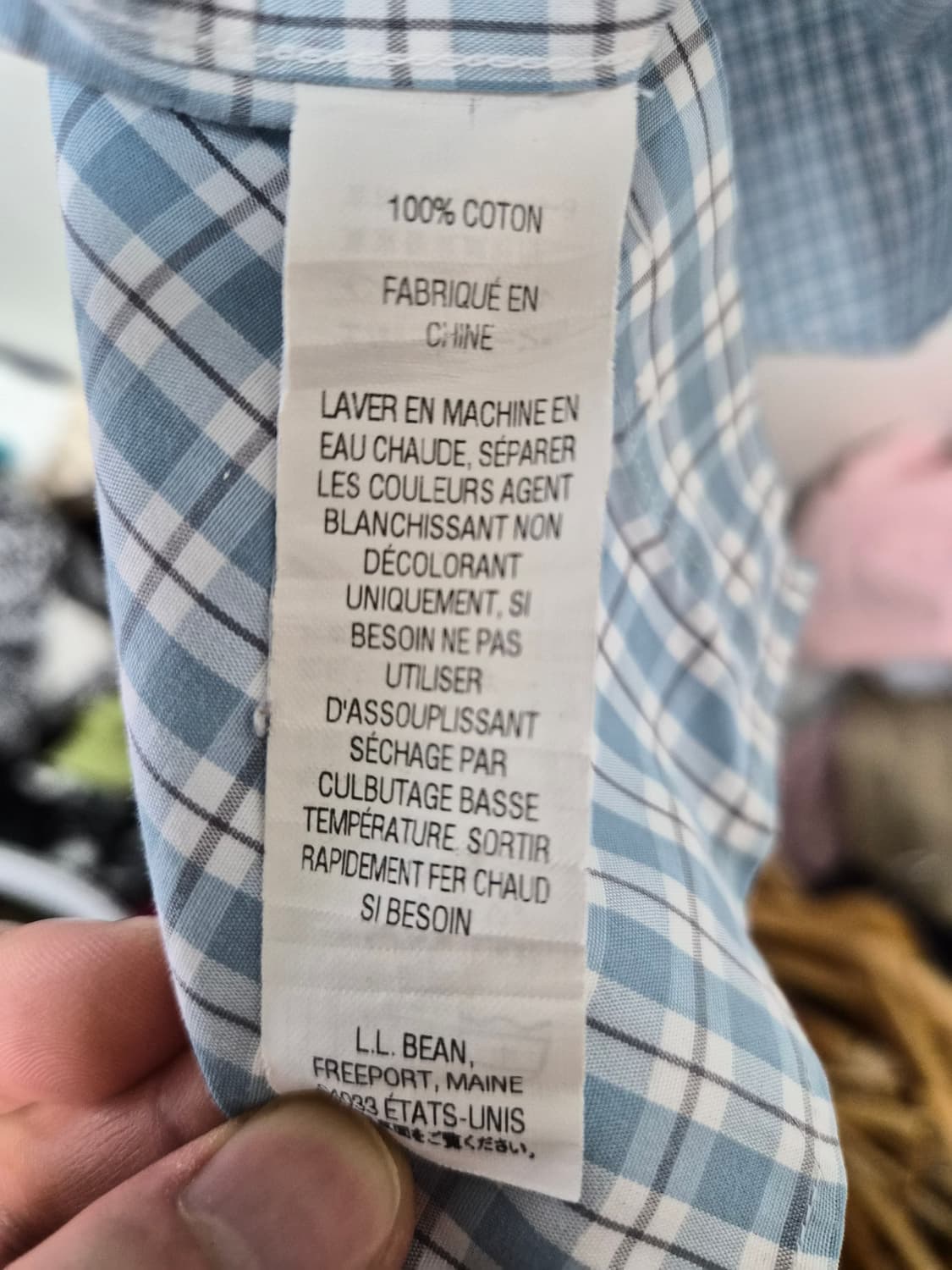 엘엘빈LLBEAN 코튼 체크 셔츠 XL - S394 상품이미지5