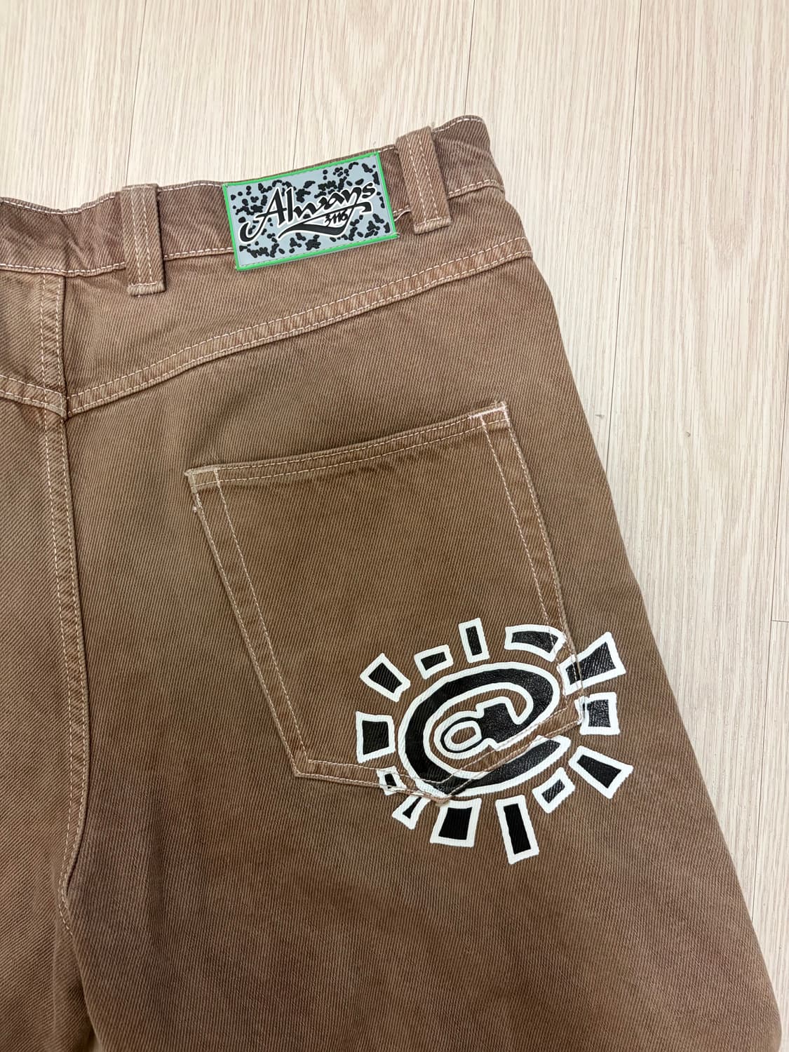 Always do what you should do 브라운 데님 팬츠 상품이미지5