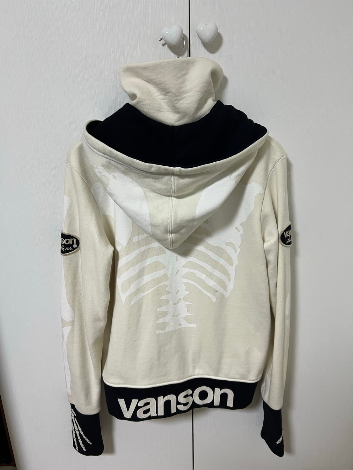 벤슨 본 넥 워머 후드집업 화이트 상품이미지6