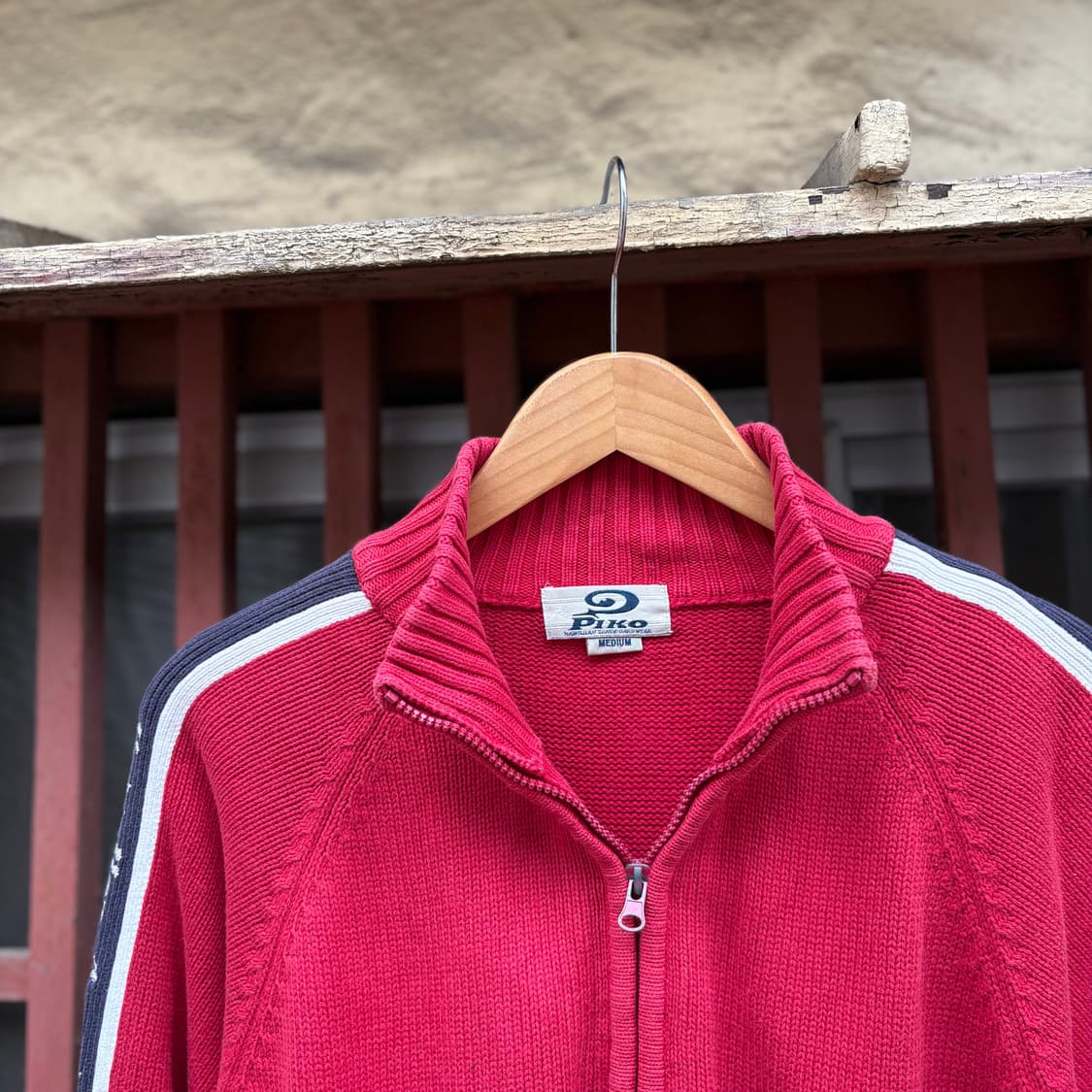 피코 piko 레드 집업 스웨터 상품이미지3