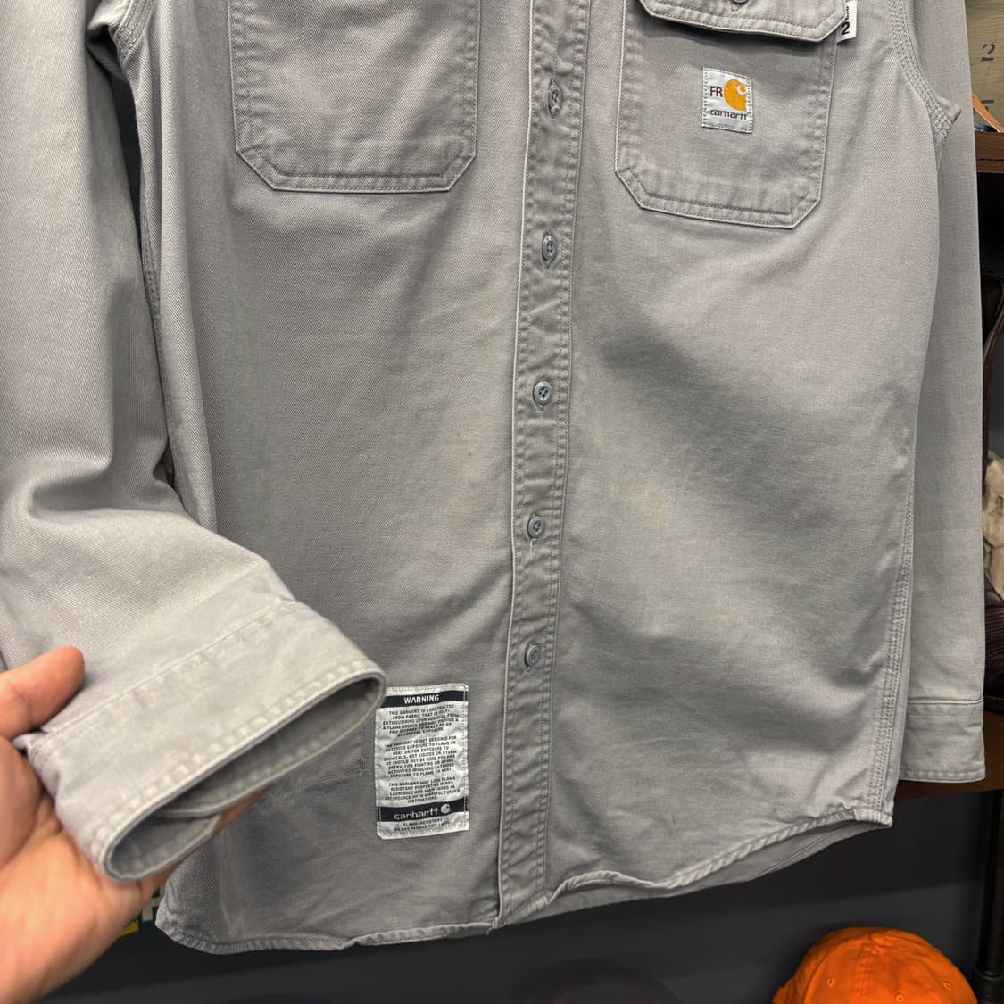 00s 칼하트FR 리얼워크 방염 코튼트윌 워크셔츠 N456 상품이미지4