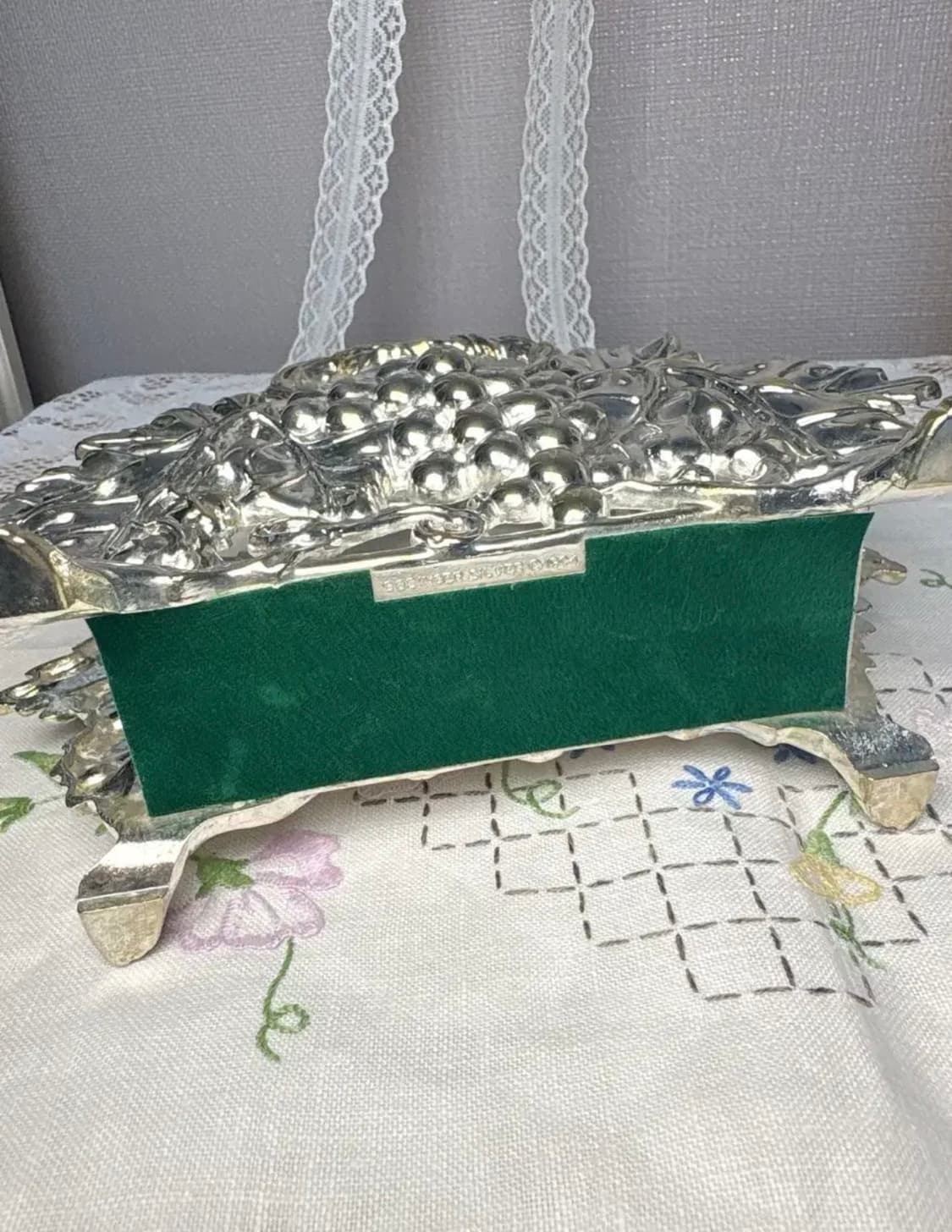 1994 빈티지 고딩거 실버플레이트 포도 냅킨홀더 상품이미지2